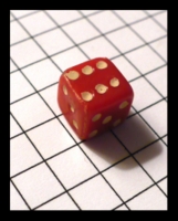 Dice : Dice - 6D - Single Red Tiny With White Pips